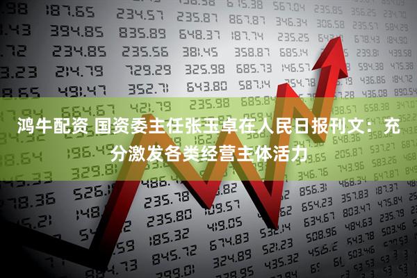 鸿牛配资 国资委主任张玉卓在人民日报刊文：充分激发各类经营主体活力